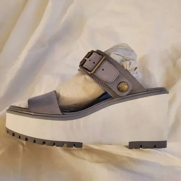Amputee. Timberland Gray and White Wedge Sandal Size 8.5 - left shoe only. - Picture 2 of 10